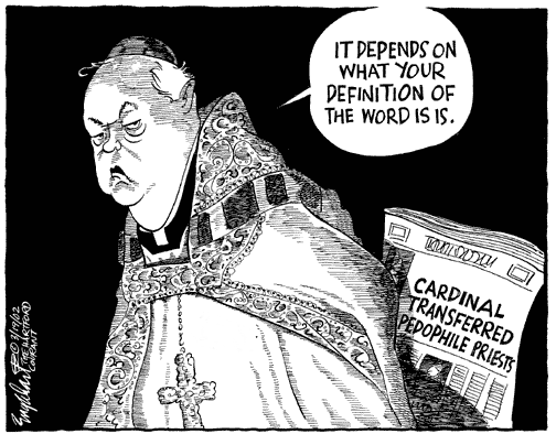 pedophile priest rape sexual abuse catholic church headline scandal priest hypocrisy political cartoon