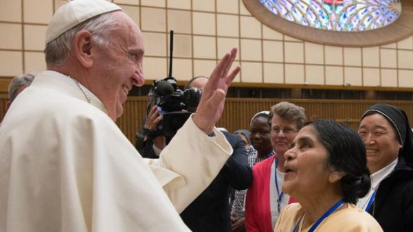 The Pope gave his blessing to the idea of setting up a study into female deacons in May