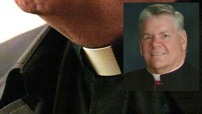 Monsignor John Mraz (inset) faces child porn charges in the Lehigh Valley.